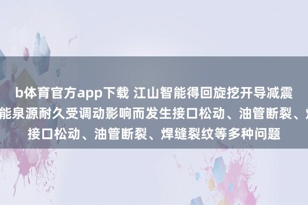 b体育官方app下载 江山智能得回旋挖开导减震安设专利, 看管主机能泉源耐久受调动影响而发生接口松动、油管断裂、焊缝裂纹等多种问题