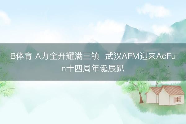 B体育 A力全开耀满三镇  武汉AFM迎来AcFun十四周年诞辰趴
